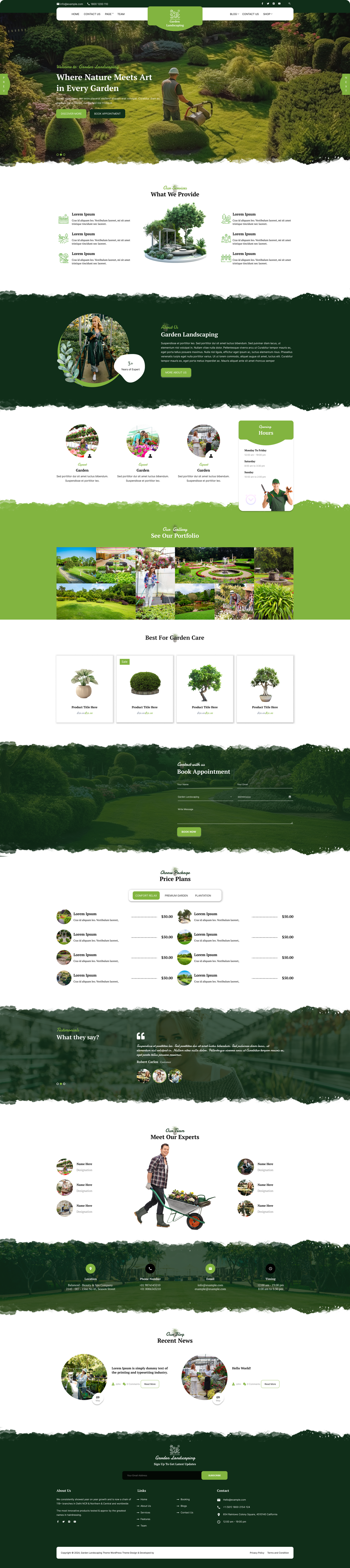 Gardener Website Template: Showcase Landscaping & Gardening