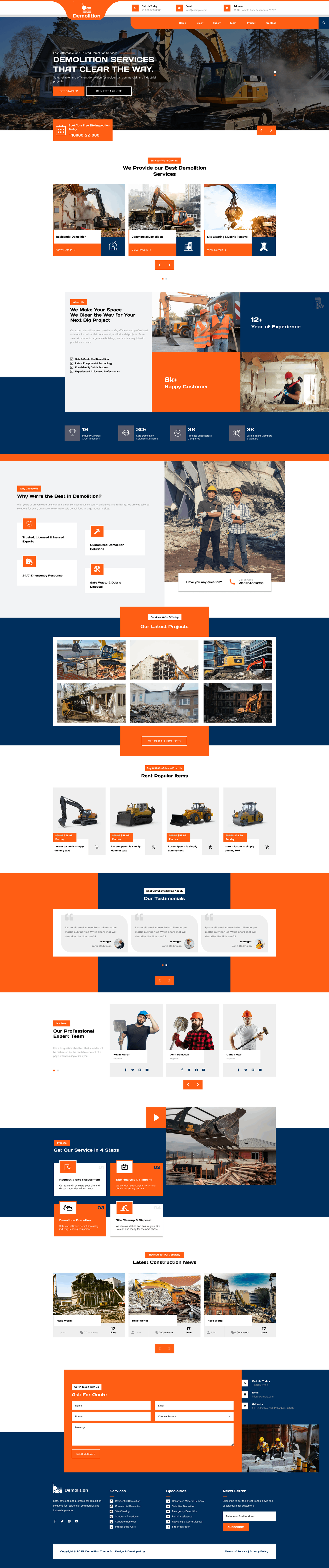 Demolition Website Template
