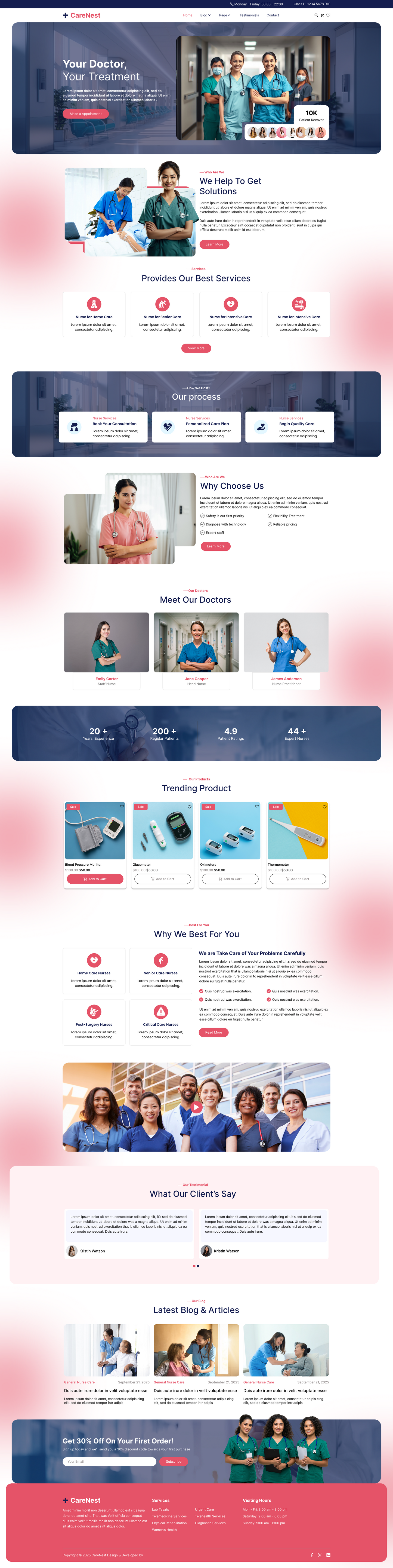 Nurses Website Template