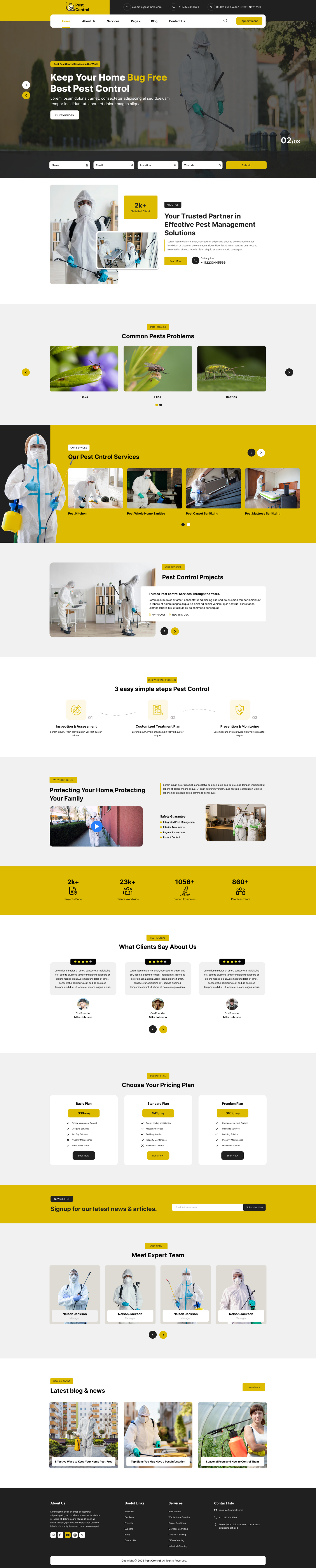 Pest Control Website Template