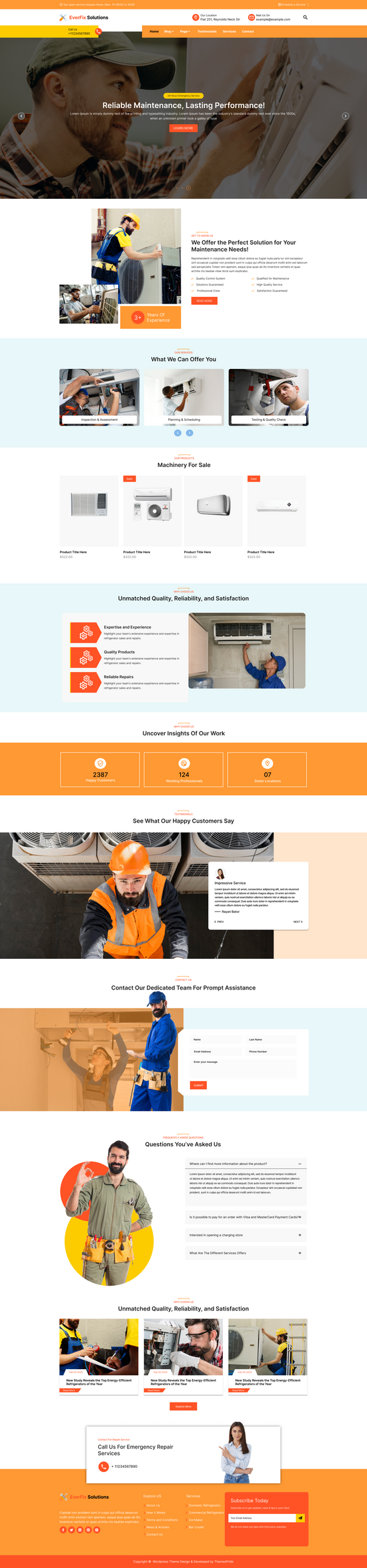 Premium AC Repair Website Template for Professionals – seothemesexperts