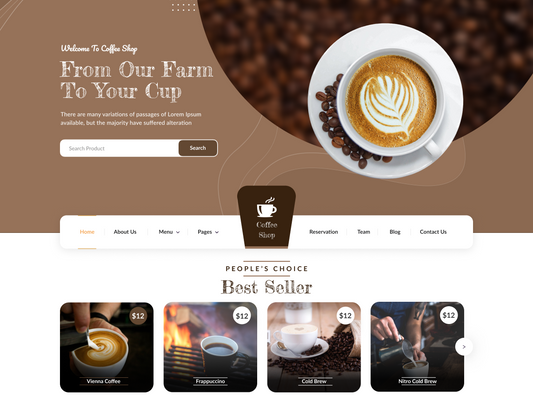 Cafe Coffee Charm Theme