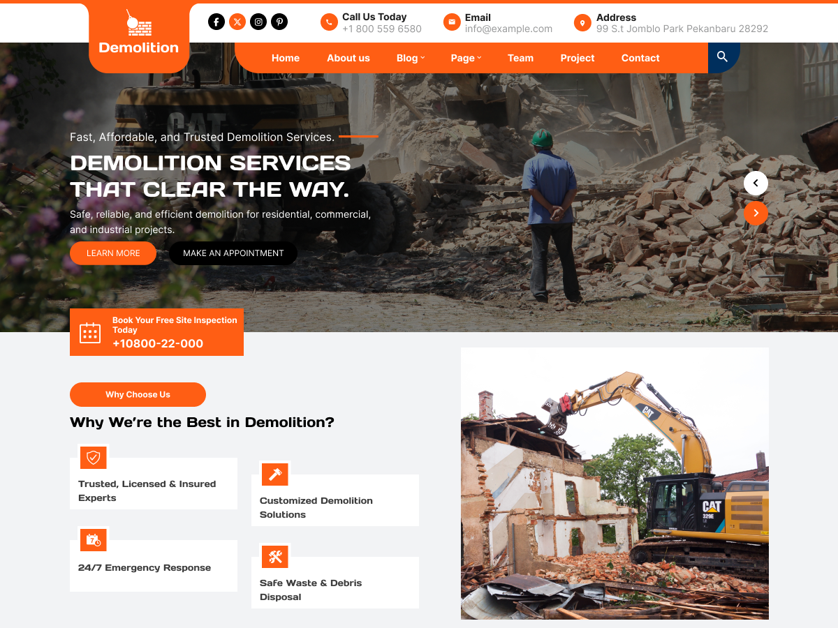 Demolition Services Theme