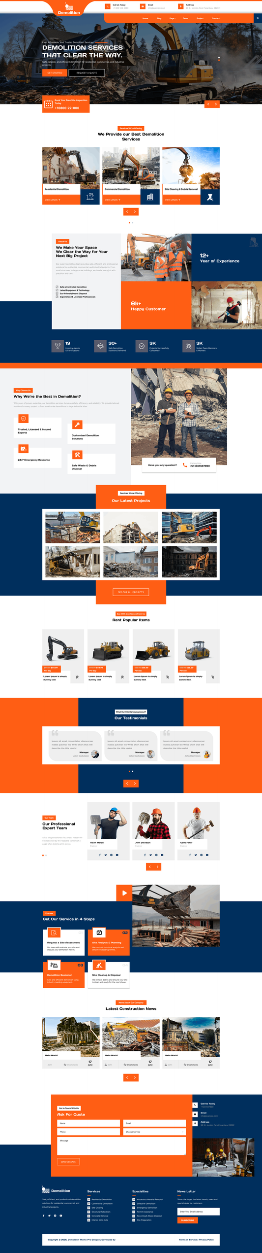 Demolition Website Template