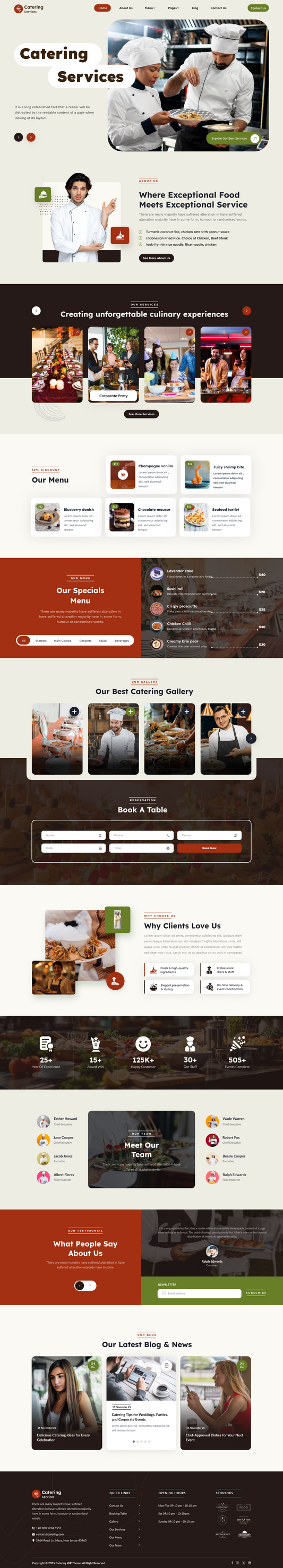 Event Caterer Website Template