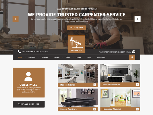 Expert Carpenter Shop Theme