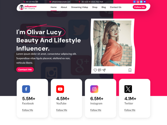Expert Influencer Agency Theme