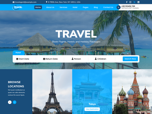 Travel Agent WordPress Theme