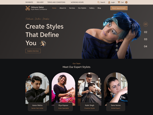 Free Hair Salon WordPress Theme 