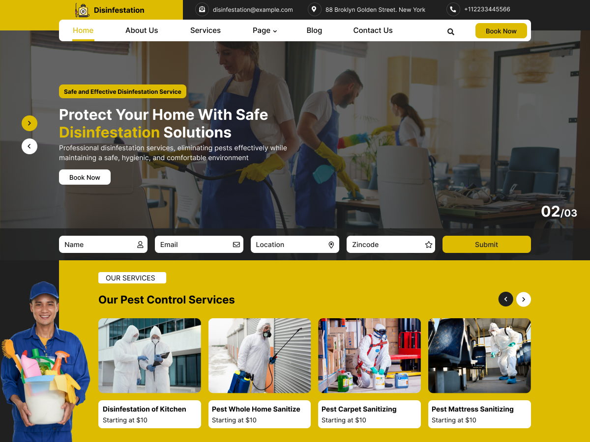 Free Pest Control WordPress Theme