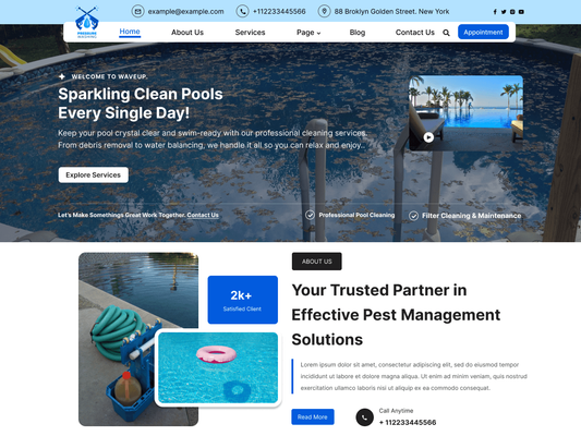 Free Pool Maintenance WordPress Theme
