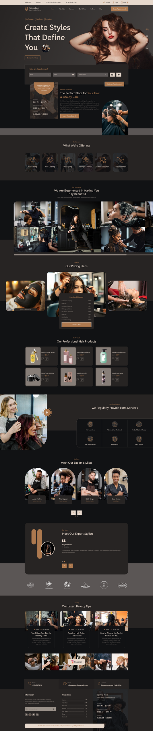 Hair Salon WordPress Theme