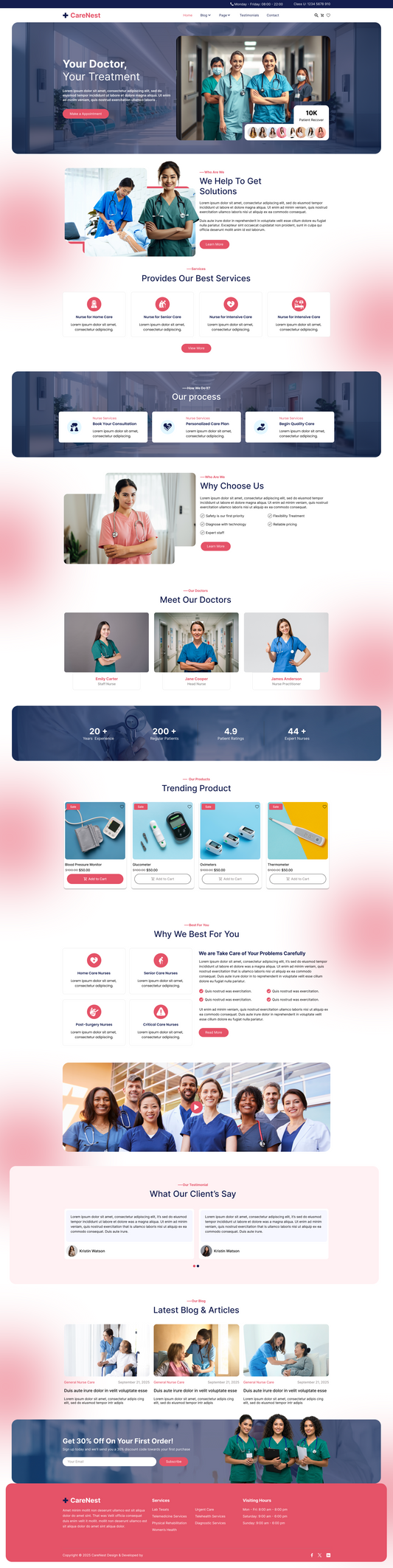 Nurses Website Template