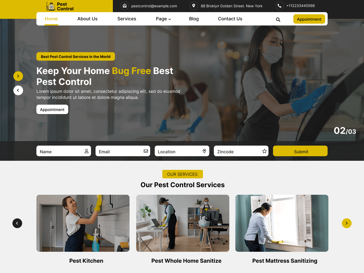 Pest Control WordPress Theme