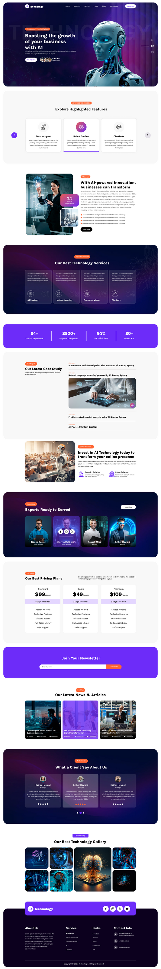 Professional Technology WordPress Theme
