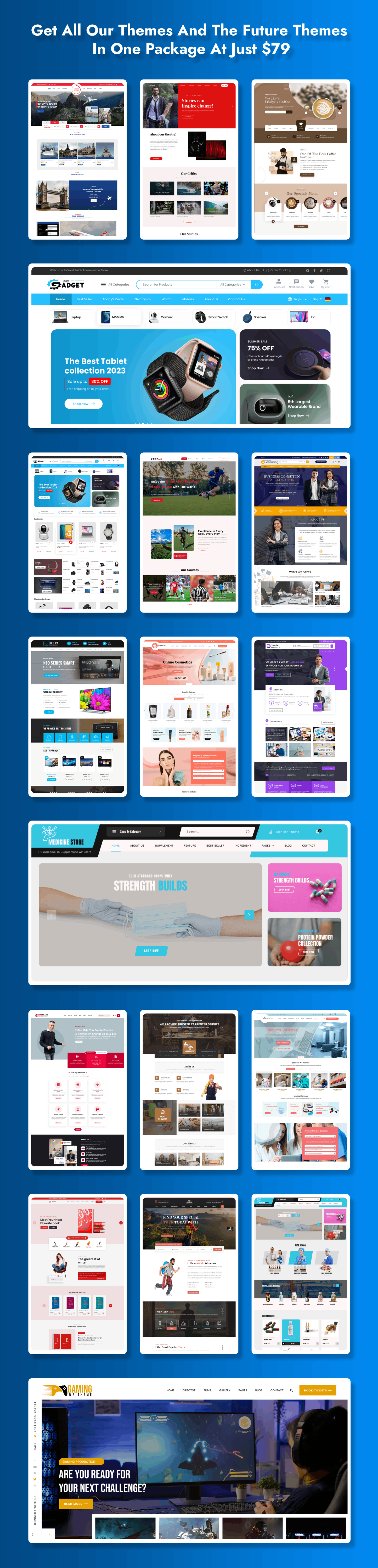 WordPress Theme Bundle | 50+ Premium Designs for Every Need